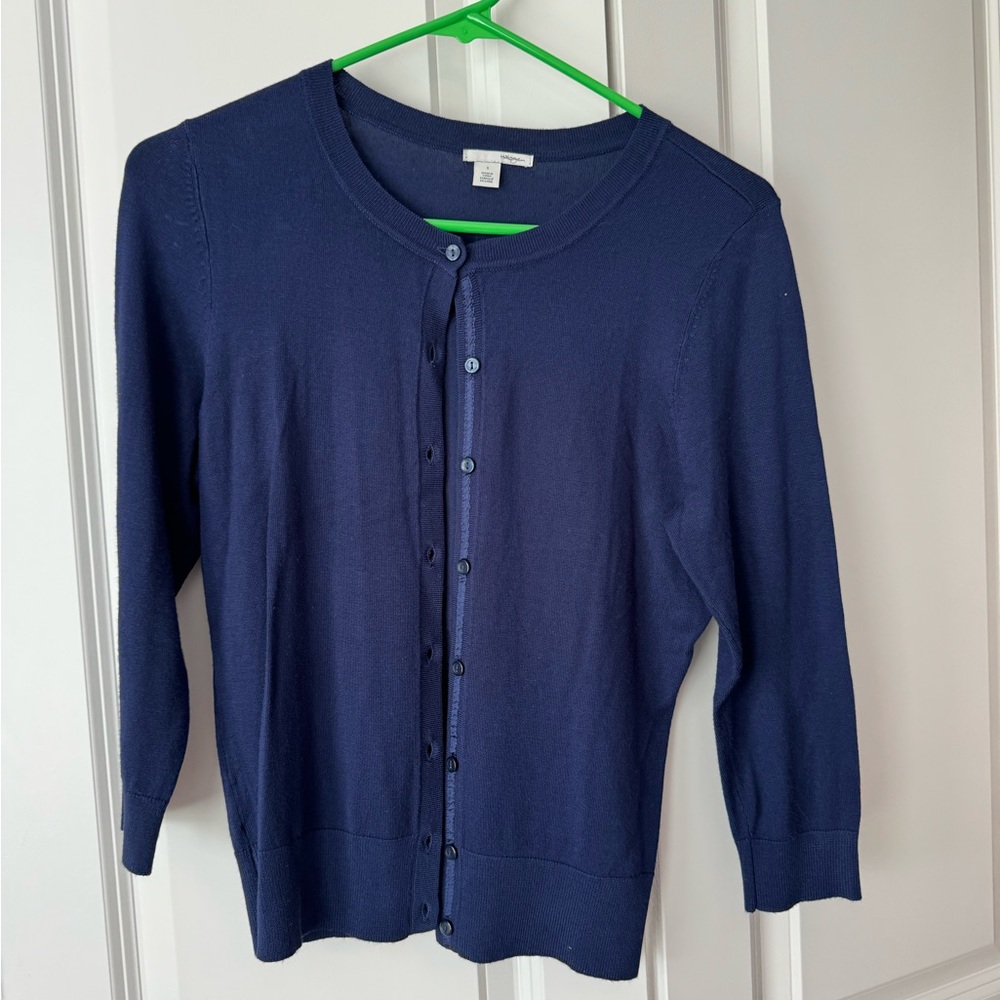 Navy Halogen Cardigan Size Small